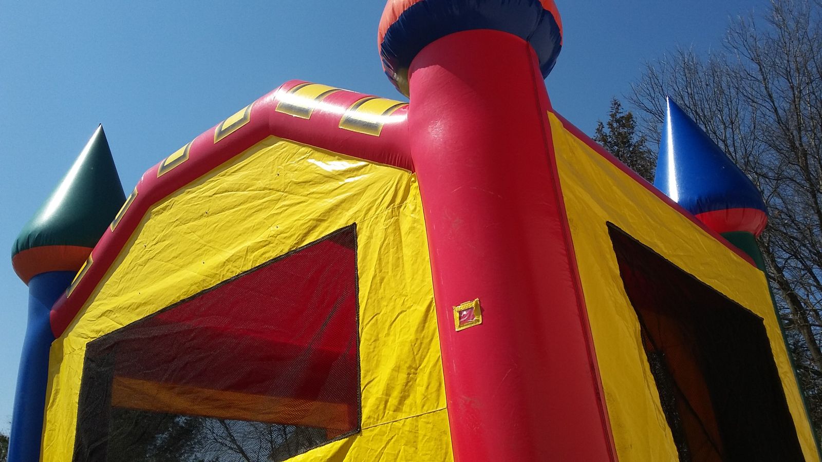 Skyview of Fun-Filled Castle Bounce House
